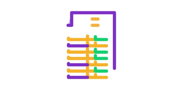 Preisliste Financial Document File Icon Animation — Stockvideo