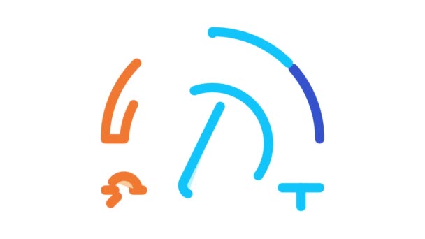 Termostat chauffage et refroidissement Détail Icône Animation — Video