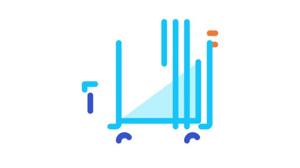 Sistema de calefacción por radiador de aceite portátil Icon Animation — Vídeo de stock