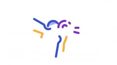 Diz Ağrısı Bacağı Kemikleri Ortopedik Element Simgesi Canlandırması