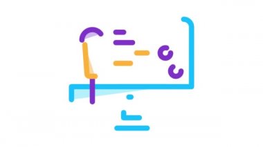 Bilgisayar Ekranı İnternet Çevrimiçi Karaoke Simgesi Canlandırması