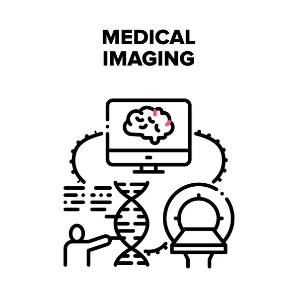 แนวคิดเวกเตอร์ภาพทางการแพทย์ ภาพวาดสีดํา — ภาพเวกเตอร์สต็อก