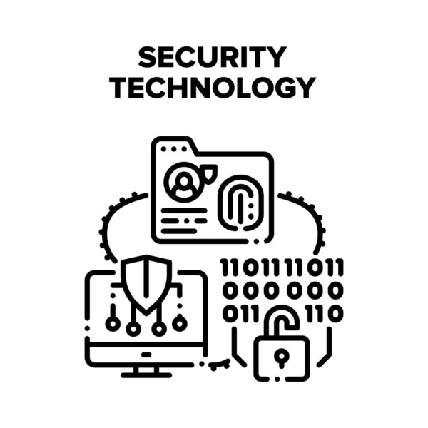 Concetto vettoriale di tecnologia digitale di sicurezza — Vettoriale Stock