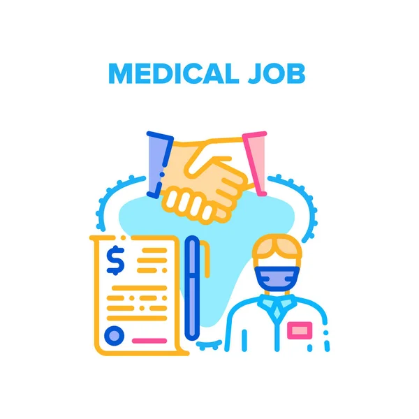 Medical Job Vector Concept Color Illustration — Vector de stoc