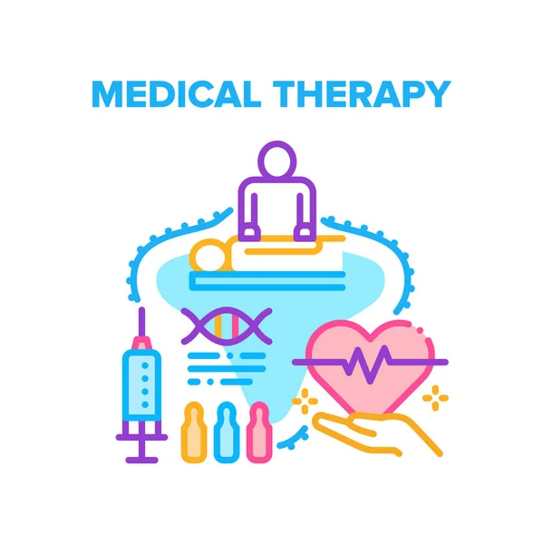 Medical Therapy Vector Concept Color Illustration — Stock Vector