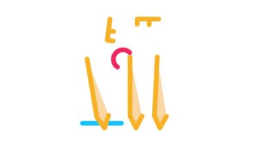 Kriket Ekipman Simgesi Canlandırması
