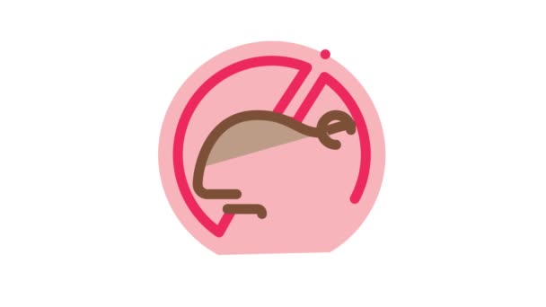 Podpisz przeciw Rat Icon Animation — Wideo stockowe