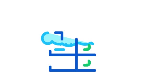 Animación de iconos de sistema digital Voip Cloud — Vídeos de Stock
