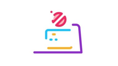 Laptop Simgesi Animasyonundaki Virüs