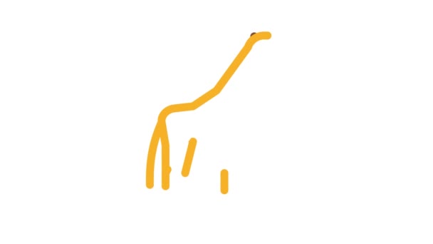 Giraffe Icon Animation — Stock Video