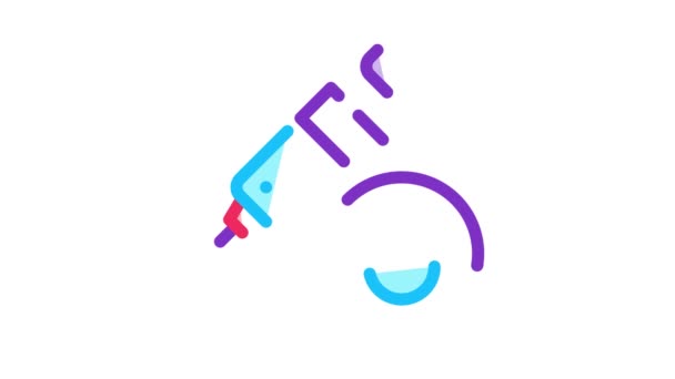 Αναζωογόνηση δέρματος Injection Icon Animation — Αρχείο Βίντεο