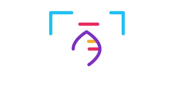 Human DNA Testing Icon Animation — Stock Video