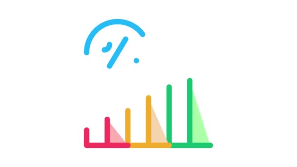 Intérêt croissant Statistiques Icône Animation — Video