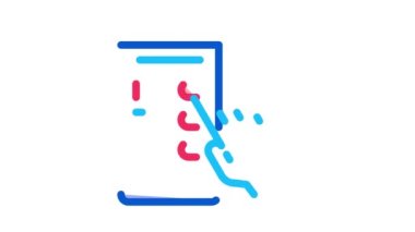 El Dokunuşu Telefon Ekran Simgesi Canlandırması