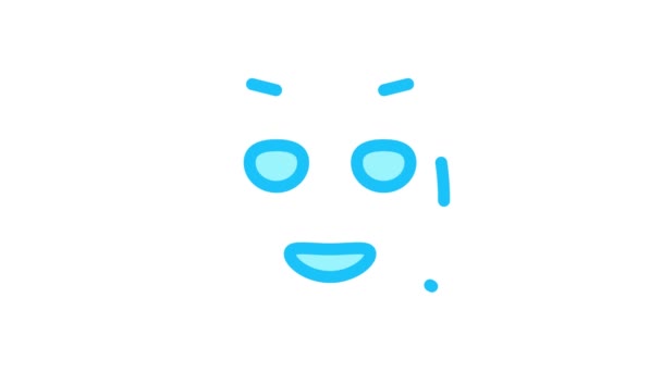 Facial Mask Skin Protect Icon Animation — Stock Video