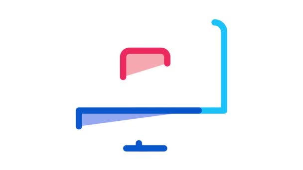 Video auf dem Display Icon Animation — Stockvideo