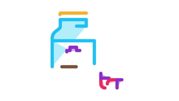 Animace ikon lahvičky pilulek — Stock video
