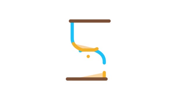 Sand Hourglass Icon Animation — Stock Video