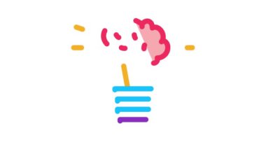 Beyin Fikri Lambası Simge Canlandırması