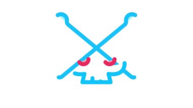 Çapraz Kemik Kurukafa Simgesi Canlandırması