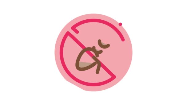 Przekroczona ikona komara Animacja — Wideo stockowe