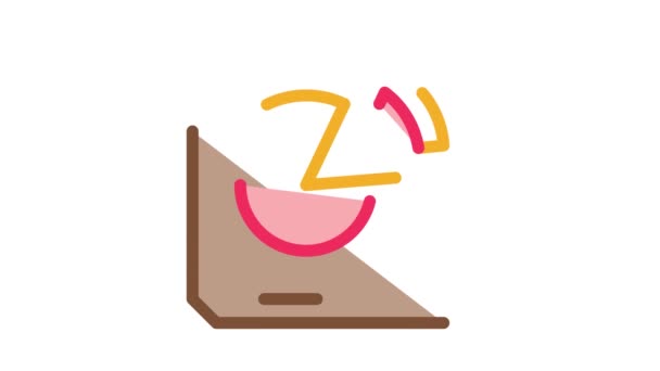 Pizza box ikon Animation — Stockvideo