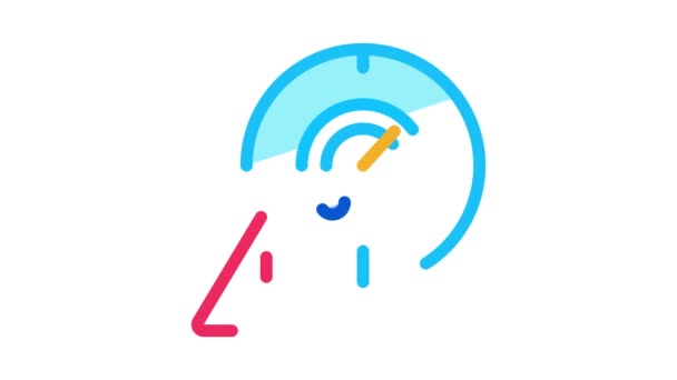 Uwaga Radar Icon Animation — Wideo stockowe