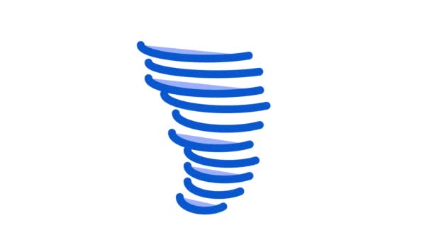 Animacja ikony huraganu Tornado — Wideo stockowe