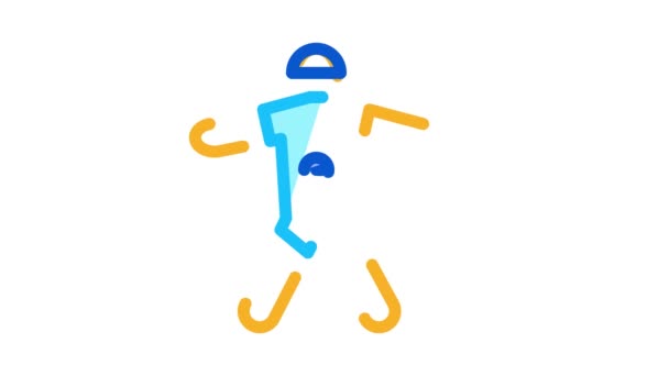 Skydiver με Insurance Icon Animation — Αρχείο Βίντεο