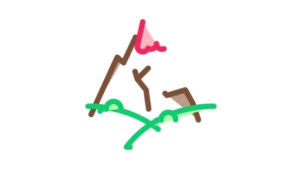 Concepto de Montaña Icono Animación — Vídeo de stock