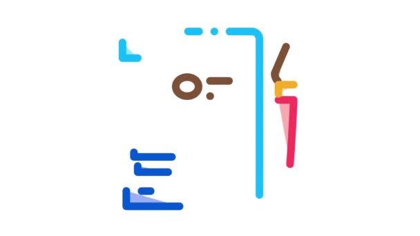 Koreanische Hieroglyphen-Ikone — Stockvideo