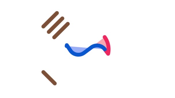 Coreia do Sul Bandeira Ícone Animação — Vídeo de Stock