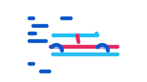 Автомобиль High Speed Icon Animation — стоковое видео