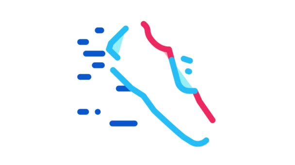 Sportieve Sneaker Icon Animatie — Stockvideo