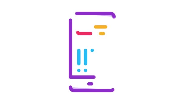 Fluginformationen auf Phone Icon Animation — Stockvideo