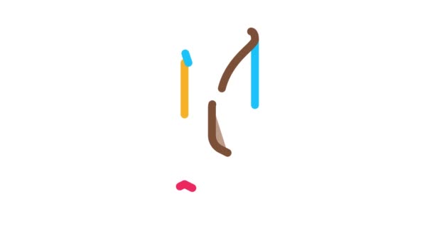 Ancestral arco y flecha herramienta icono de animación — Vídeo de stock