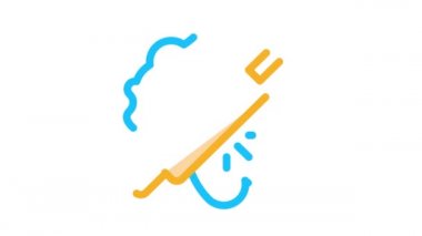 Hamur ve Ahşap Rolling Pin Simgesi Canlandırması