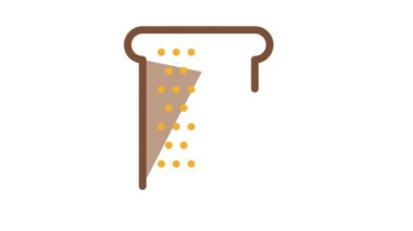 Tost Dilimlenmiş Ekmek Parçası Simgesi Canlandırması