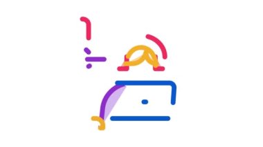 İnsan Yabancı Dil Öğrenme Simgesi Canlandırması