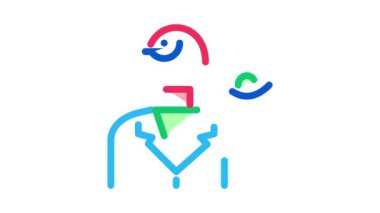 Gözlemci Doktor Siluet Simgesi Canlandırması