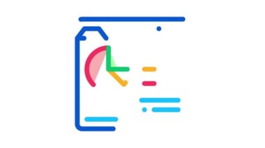 Çevrimiçi İstatistik Analiz Simgesi Canlandırması