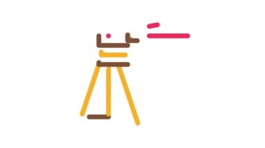 Topografi Coğrafi Araç Simgesi Canlandırması