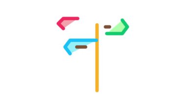 Yön Plakası İmza Simgesi Canlandırması