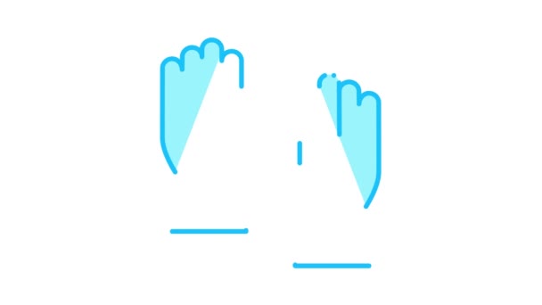 Master Handschoenen Icoon Animatie — Stockvideo