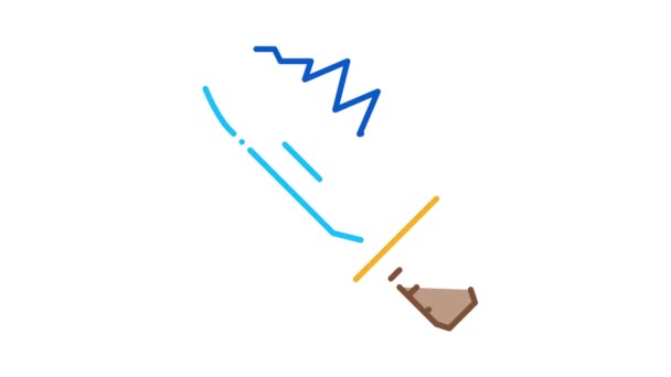 Animace ikon jiskřícího meče — Stock video
