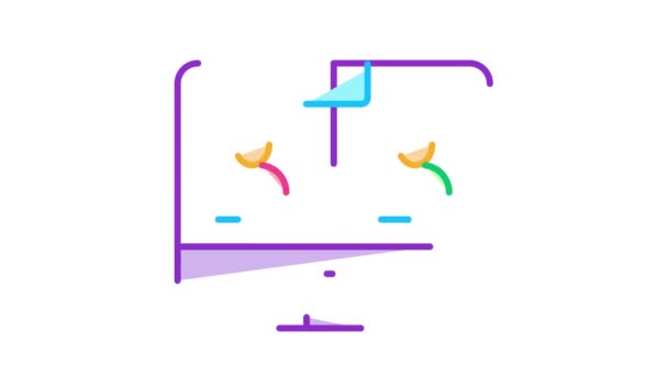 Video Conference Icon Animation — Stock Video