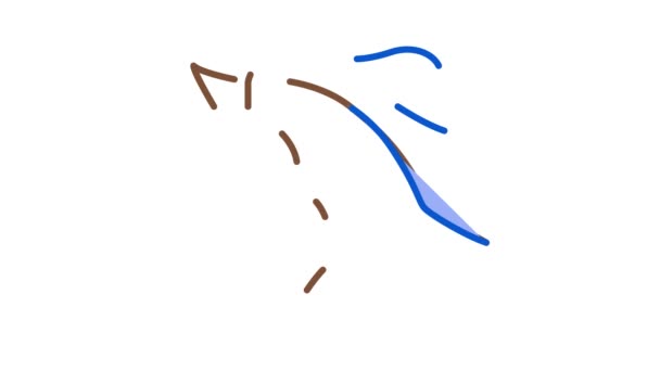 Pferd Silhouette Icon Animation — Stockvideo