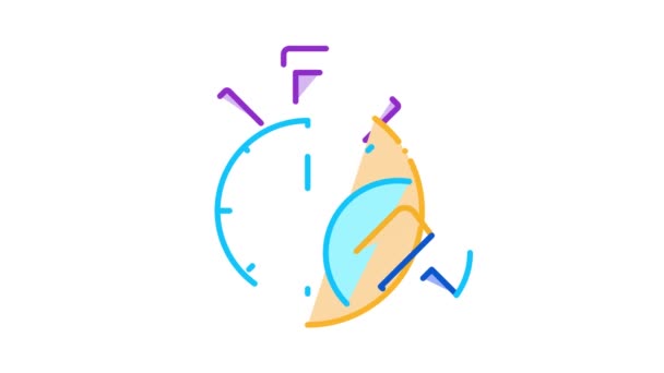 Stopwatch Brush Icon Animacja — Wideo stockowe