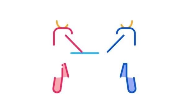 拔河的战斗图标动画 — 图库视频影像