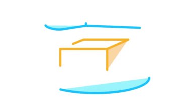 Tereyağı ve bıçak parçasının tamamı Simge Canlandırması